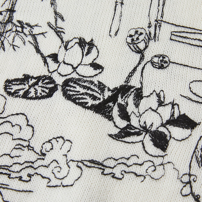 ML2209 Geansaí Geansaí Cniotáilte Babhta Bróidnéireachta Bog Doodle ML2209 Geansaí Geansaí Cniotáilte Babhta Bróidnéireachta Bog Doodle