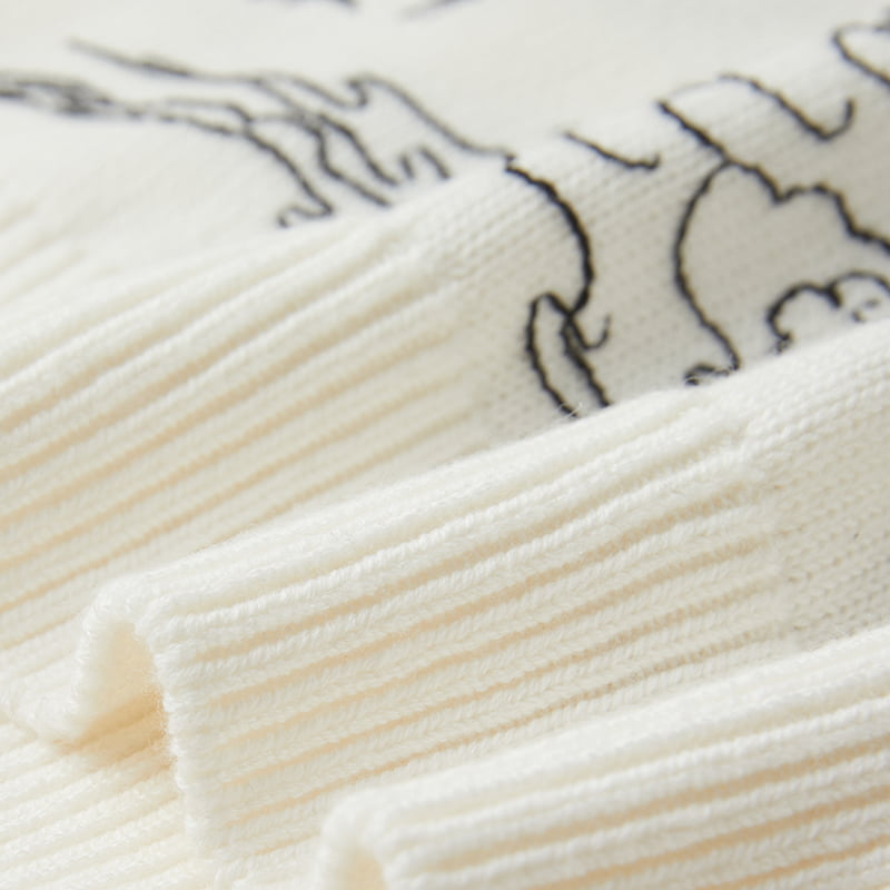 ML2209 Geansaí Geansaí Cniotáilte Babhta Bróidnéireachta Bog Doodle ML2209 Geansaí Geansaí Cniotáilte Babhta Bróidnéireachta Bog Doodle